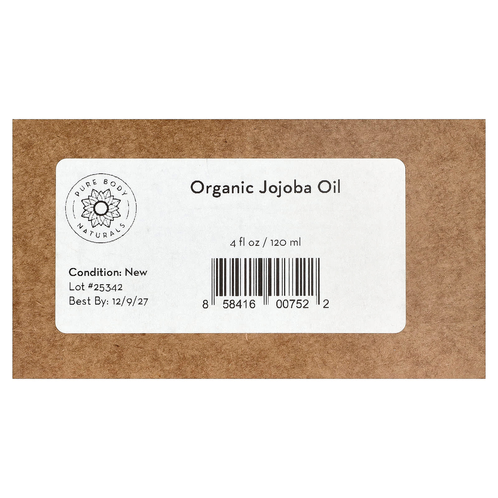Pure Body Naturals, Органическое масло жожоба, 118 мл (4 жидк. унц.)