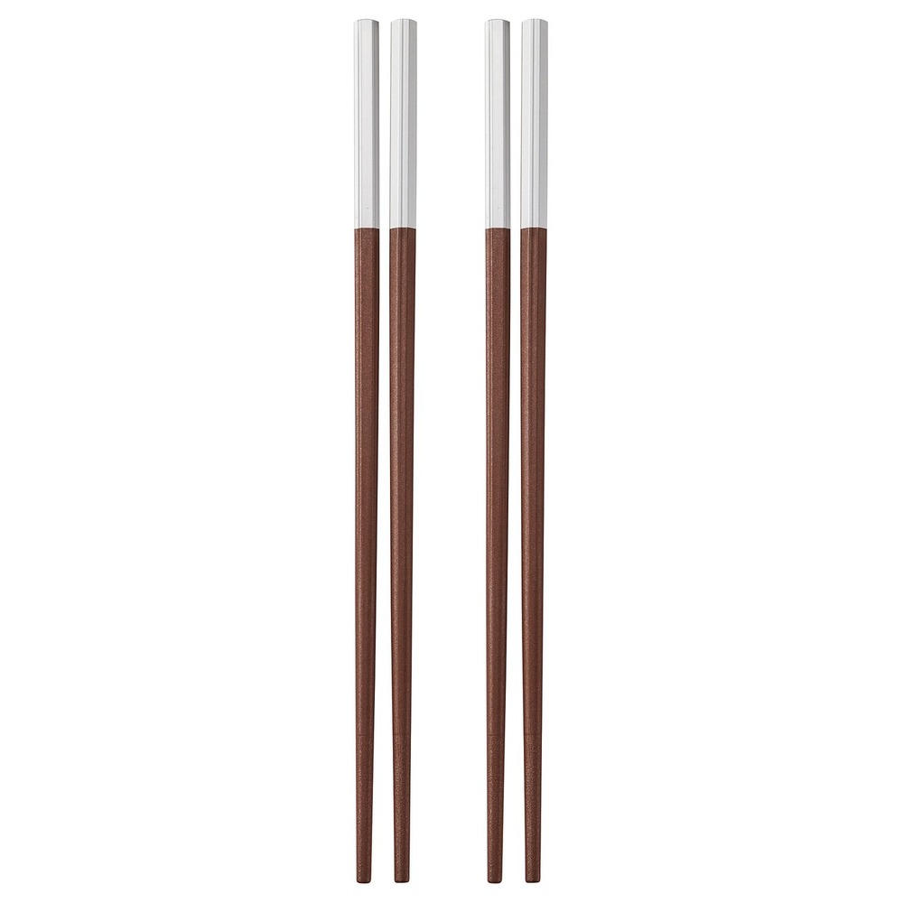 IKEA SÖTBJÖRNBÄR  (ИКЕА СЁТБЙЁРНБЭР)  -  Палочки для еды, 2 пары - коричневые 24 см