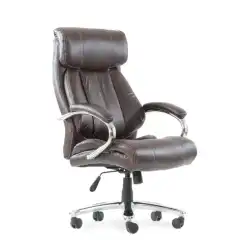 Кресло Barneo K-303 BIG SIZE XXL для руководителя коричневая кожа