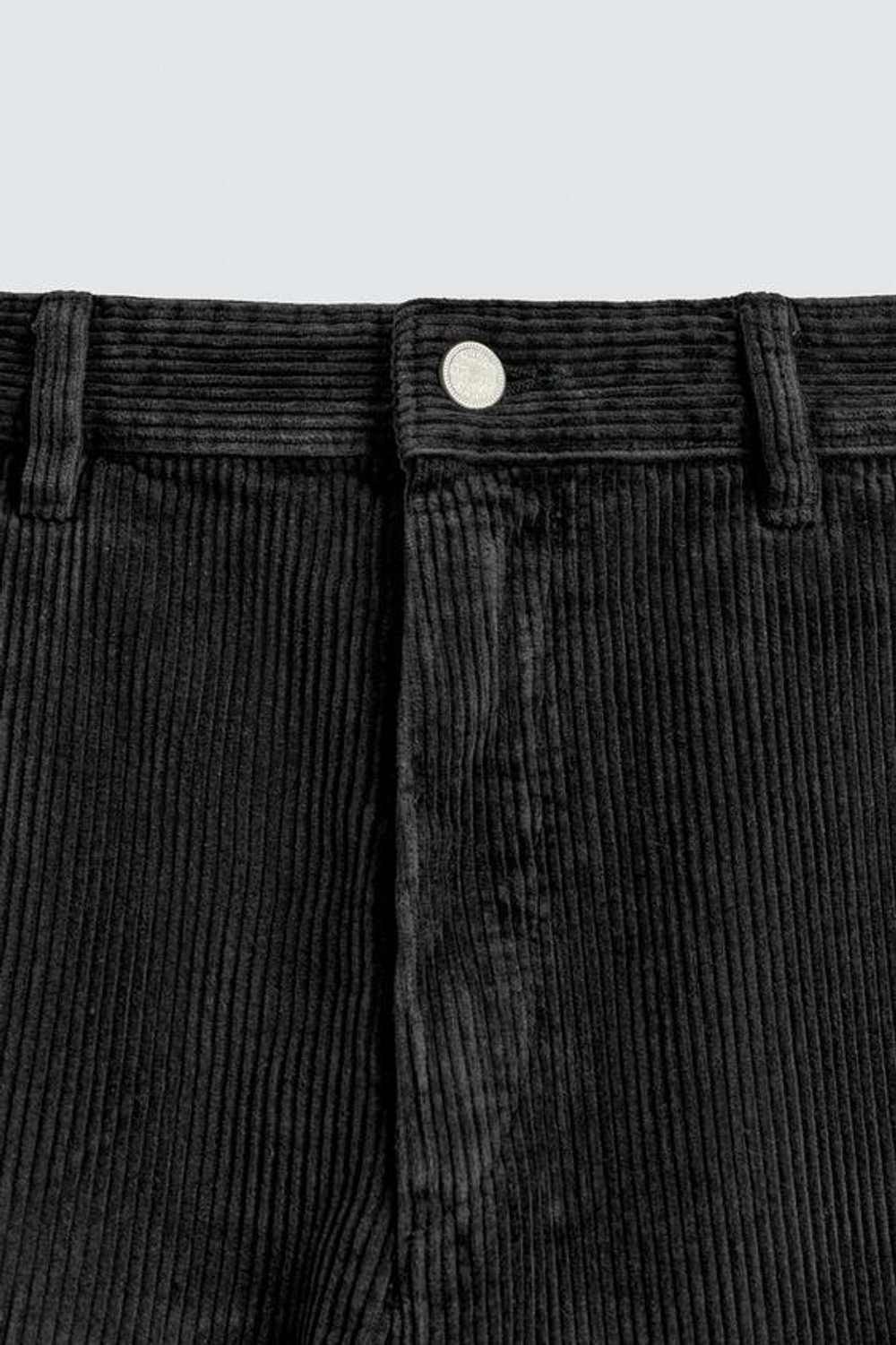 ZARA ВЕЛЬВЕТОВЫЕ БРЮКИ CARROT FIT, ЧЕРНЫЙ