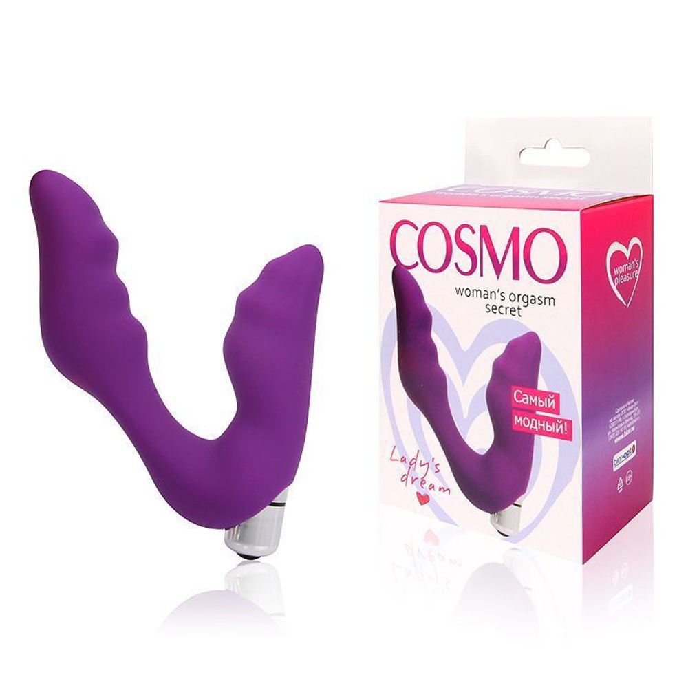 Фиолетовый вибромассажер Сosmo - 12,7 см. (Цвет: фиолетовый)