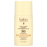 Babo Botanicals, Daily Sheer Fluid Mineral Sunscreen 50, без отдушек, 50 мл (1,7 жидк. унц.)