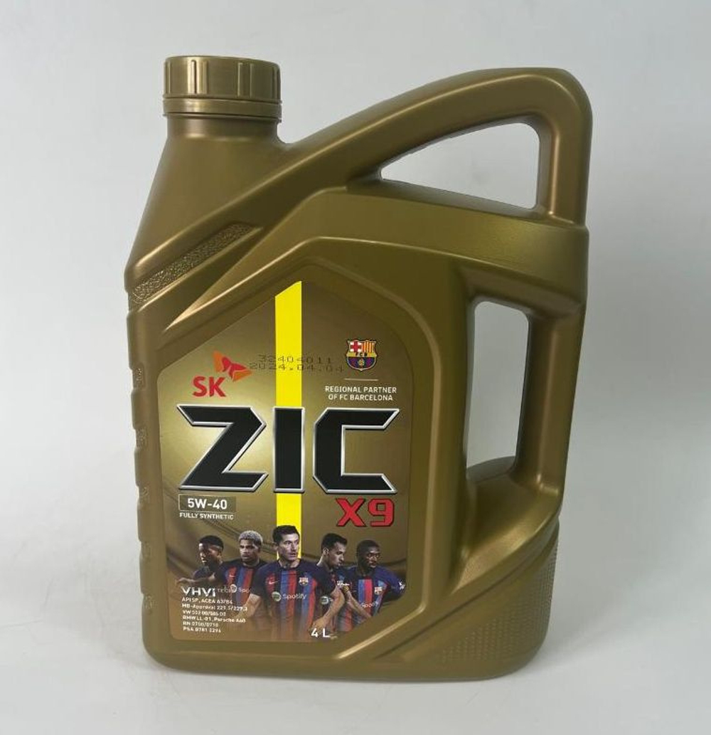Масло моторное ZIC X9 5W-40 синтетическое 4 л 162613