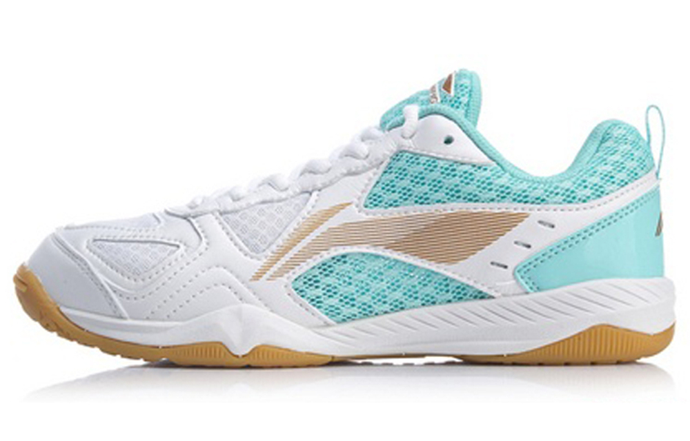 Li Ning Table Tennis Cushioning Slip Resistant Abrasion Resistant Low top Training Shoes Unisex White Blue