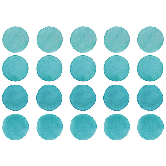 Интерьерная наклейка Watercolor Polka Dots — бирюзовый