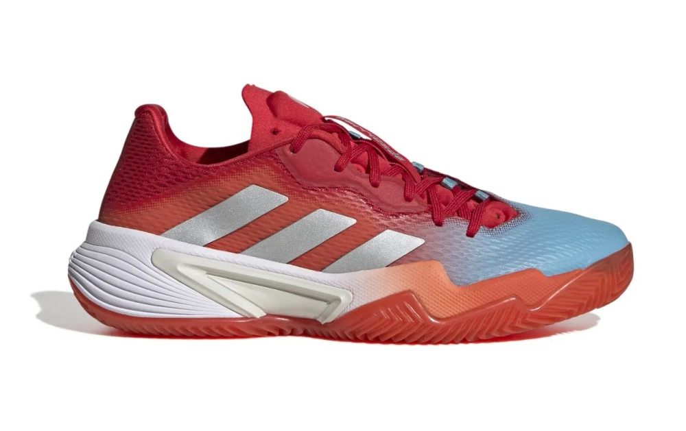 Женские теннисные кроссовки Adidas Barricade W Clay - preloved blue/silver metallic/preloved red