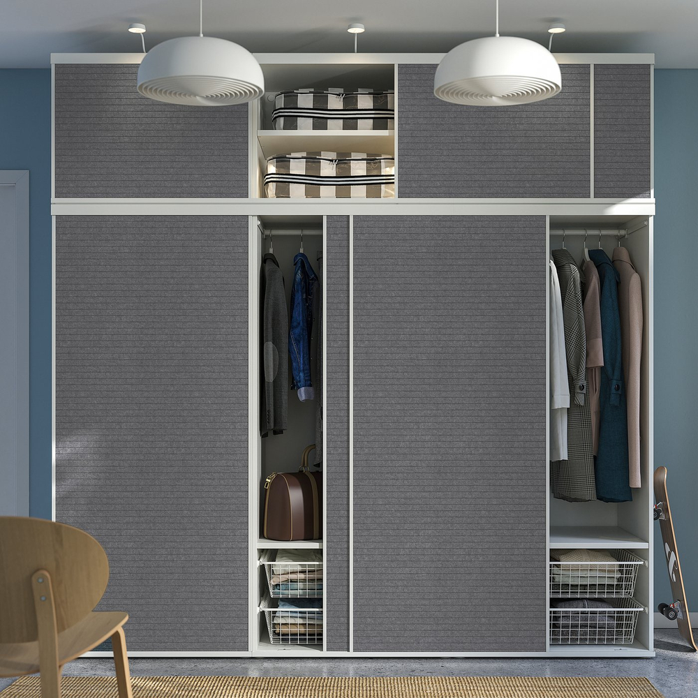IKEA LARKOLLEN  (ИКЕА ЛАРКОЛЛЕН)  -  Фетровая панель раздвижной двери - тёмно-серый 60x40-240 см