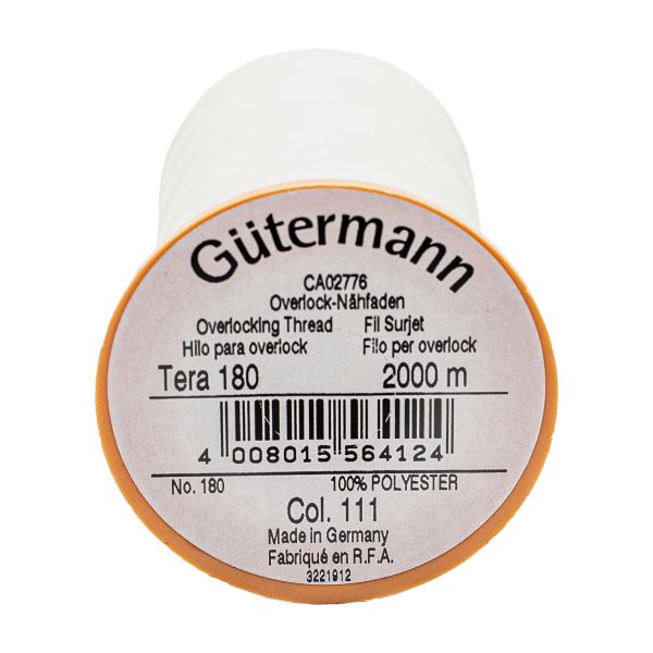 Нитка филаментная Gutermann Tera 180 (2000 метров), 1 кат. | _111 айвори