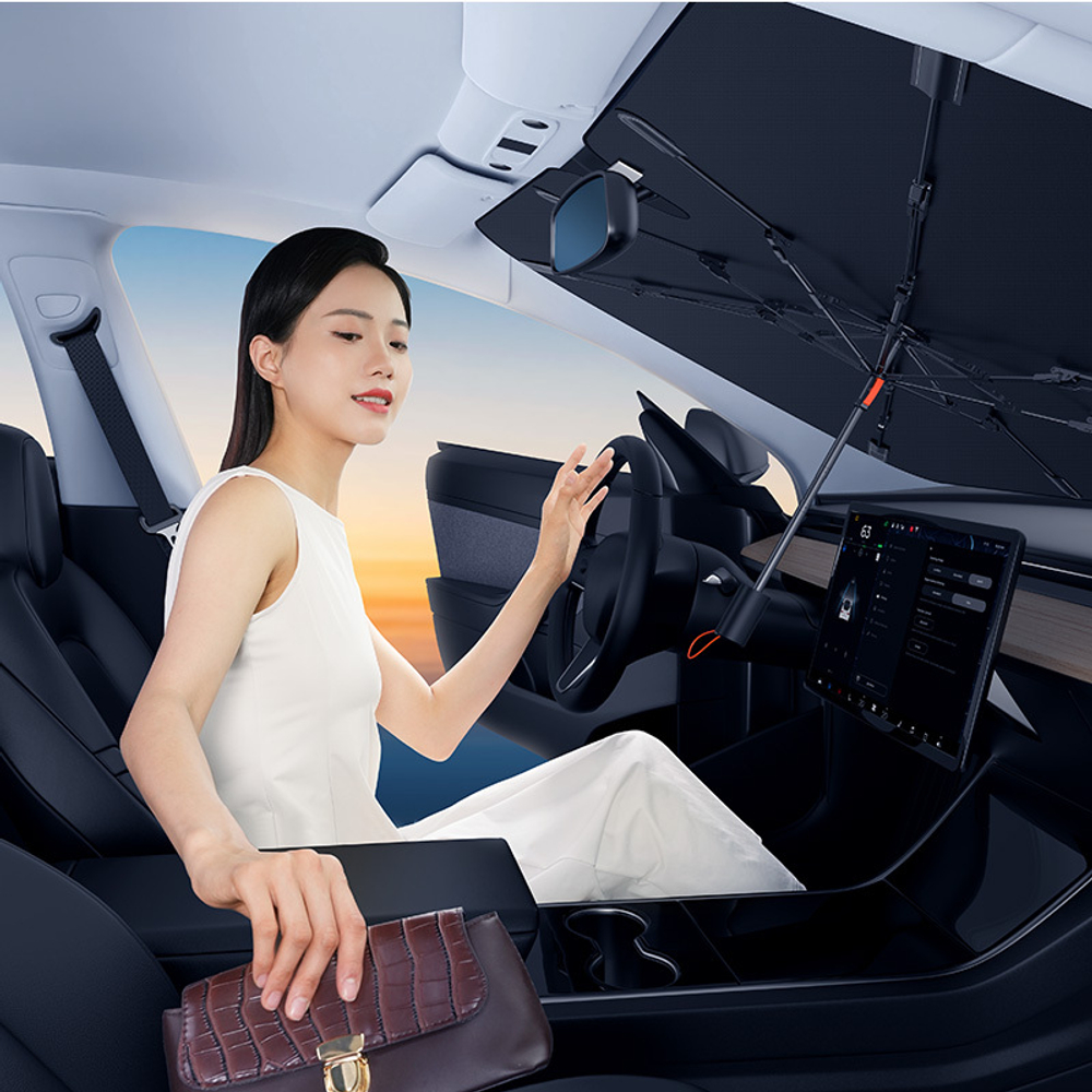 Солнцезащитная шторка Baseus CoolRide Windshield Doubled-Layed Sun Shade Umbrella Pro - Small