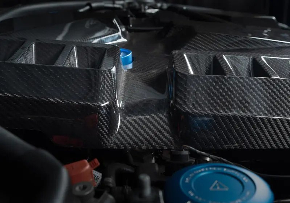 S58 Gloss Carbon Fiber Engine Cover