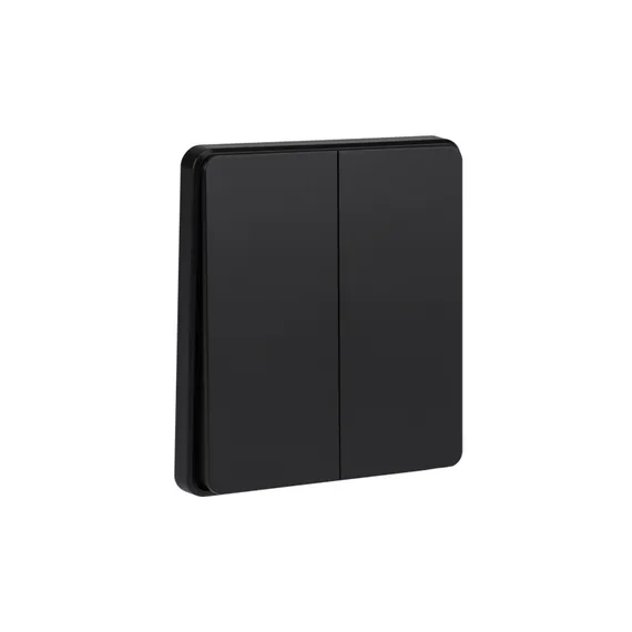 Переключатель перекрестный двухклавишный KRANZ Miele Round Оникс KR-78-0733-3