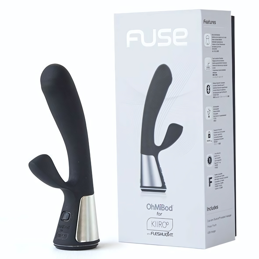 Чёрный интерактивный вибратор Kiiroo Ohmibod Fuse - 18 см. (Цвет: черный)