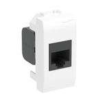 Компьютерная розетка RJ45 кат.5e, Brava, белая, 1 модуль