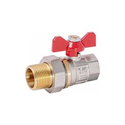 Кран шаровый со сгоном I-TECH FM Н-В 3/4" бабочка стандартнопроходной 24513