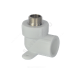 Угольник PP-R комбинированный белый Дн 20х1/2" НР с креплением PRO VALFEX 10121020-PRO