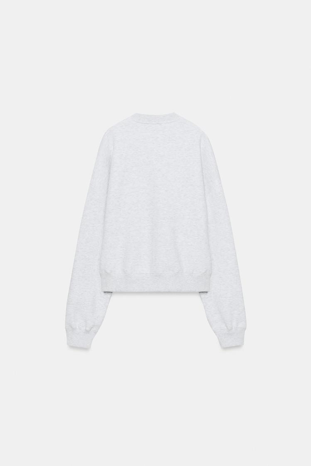 ZARA БАЗОВАЯ ТОЛСТОВКА, СЕРЫЙ МЕЛАНЖ