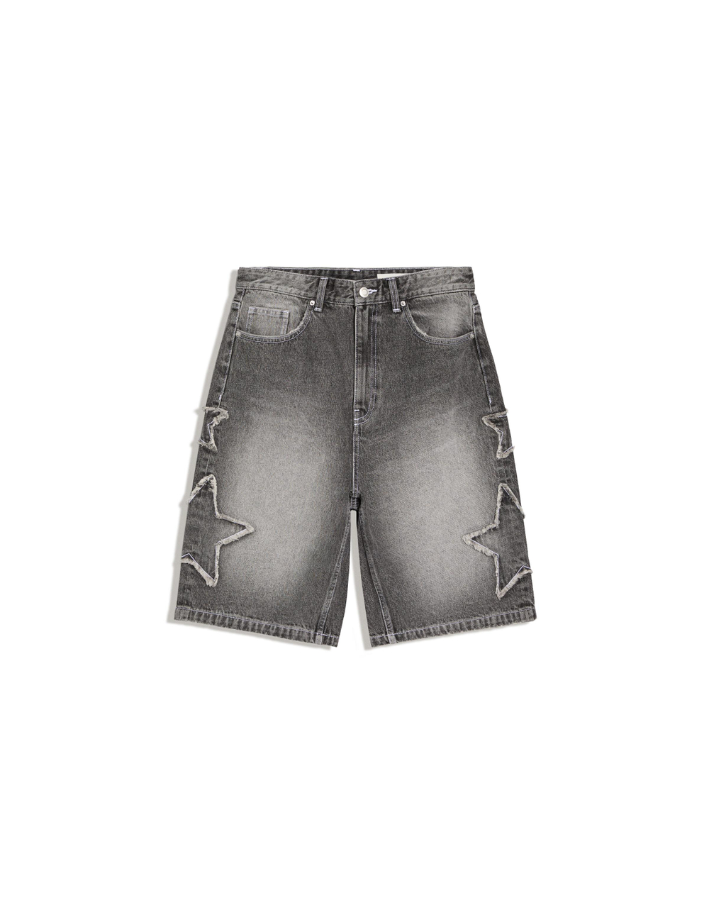 Мужские бермуды baggy fit с нашивками - BERSHKA