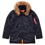 Парка Alpha Industries N-3B Slim Fit Black (Черная)