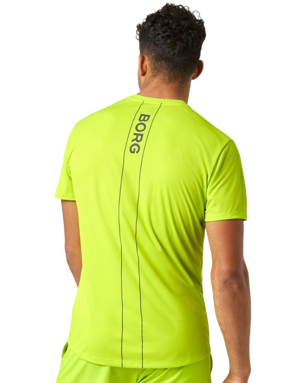 Мужская теннисная футболка Björn Borg Ace Light - acid lime