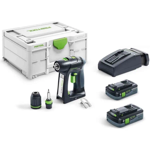 Аккумуляторная дрель-шуруповёрт C 18 HPC 4,0 I-Set FESTOOL 576435-921