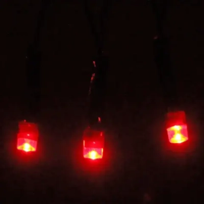 Гирлянда для дома 1,5м 12 ламп LED зелёный пров.,8 реж, IP-20, Красный
