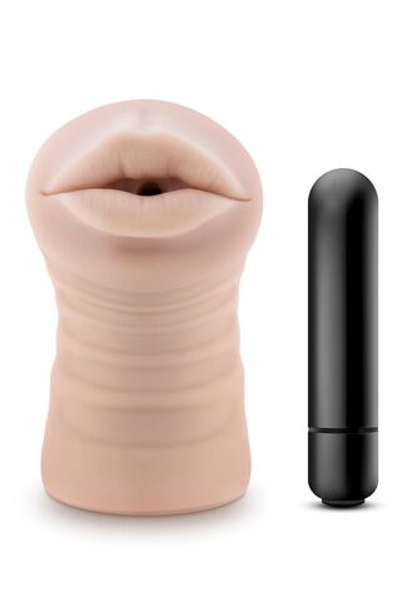 Телесный мастурбатор-ротик Nicole Vibrating Masturbator (Цвет: телесный)