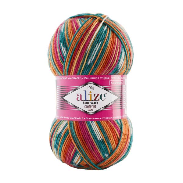 Пряжа Alize (Ализе) Superwash Comfort Socks / уп.5 мот. по 100 г, 420м, 7839