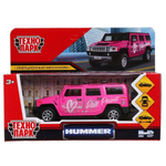 Модель ин. мет. "Hummer H2 спорт" 12см. двери, багаж, розовый, в коробка HUM2-12SRT-PK (Технопарк)