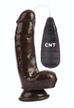Коричневый вибратор-реалистик 6.9 Stud Realistic Dildo - 17,5 см. (Цвет: коричневый)