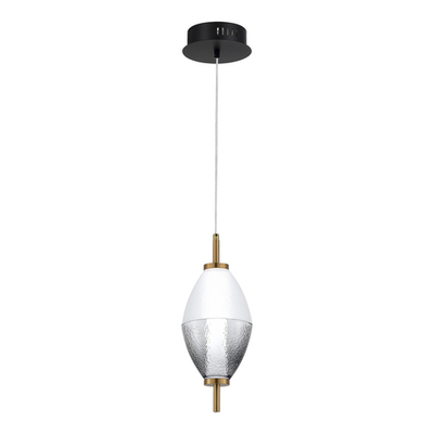SL6130.403.06 Светильник подвесной ST-Luce Черный/Белый, Дымчатый LED 1*8W 3000K