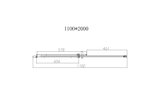 Душевая дверь Vincea Дайс (Dice) VDS-4D110CLB, 1100, черный, стекло прозрачное
