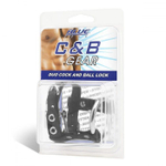 Утяжка на пенис на замочке Duo Cock And Ball Lock (Цвет: черный с серебристым)