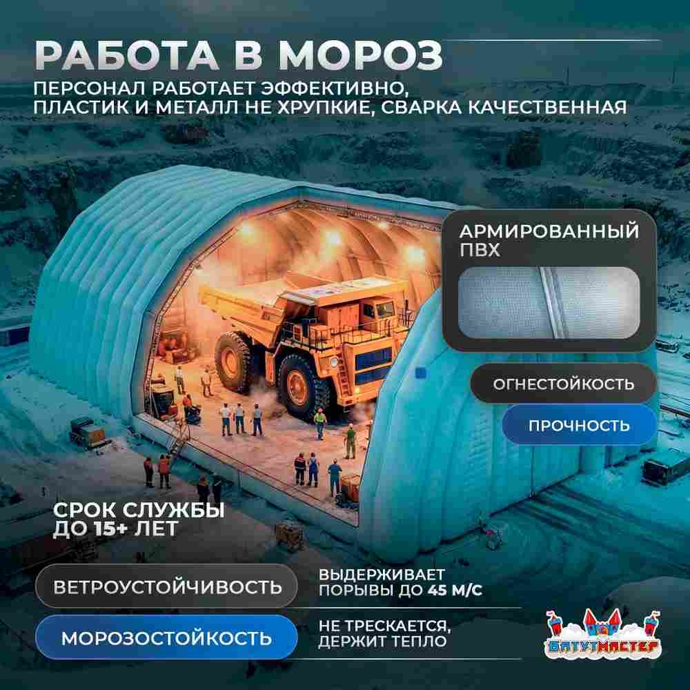 Быстровозводимый ремонтный ангар «ТехСервис» 35×20×10 м