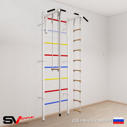 Шведская стенка Sv Sport 516 (Турник стандарт/Канат/Лестница/Трапеция)