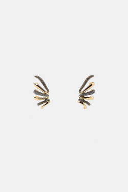 ZARA БЛЕСТЯЩИЕ СЕРЬГИ-КАФФЫ, ЗОЛОТИСТЫЙ