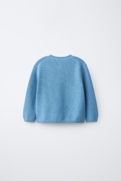 ZARA ТРИКОТАЖНЫЙ КАРДИГАН, ВЫЦВЕТШИЙ СИНИЙ
