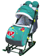 Санки-коляска ника детям НД7-6/4 лисичка изумрудный