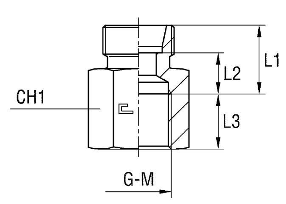 Соединение PS DS16 BSP 1/2 (корпус)