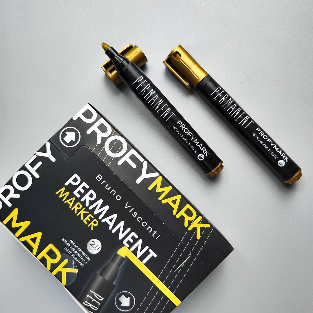 Маркер перм. "Profymark" Золотой (Bruno Visconti)