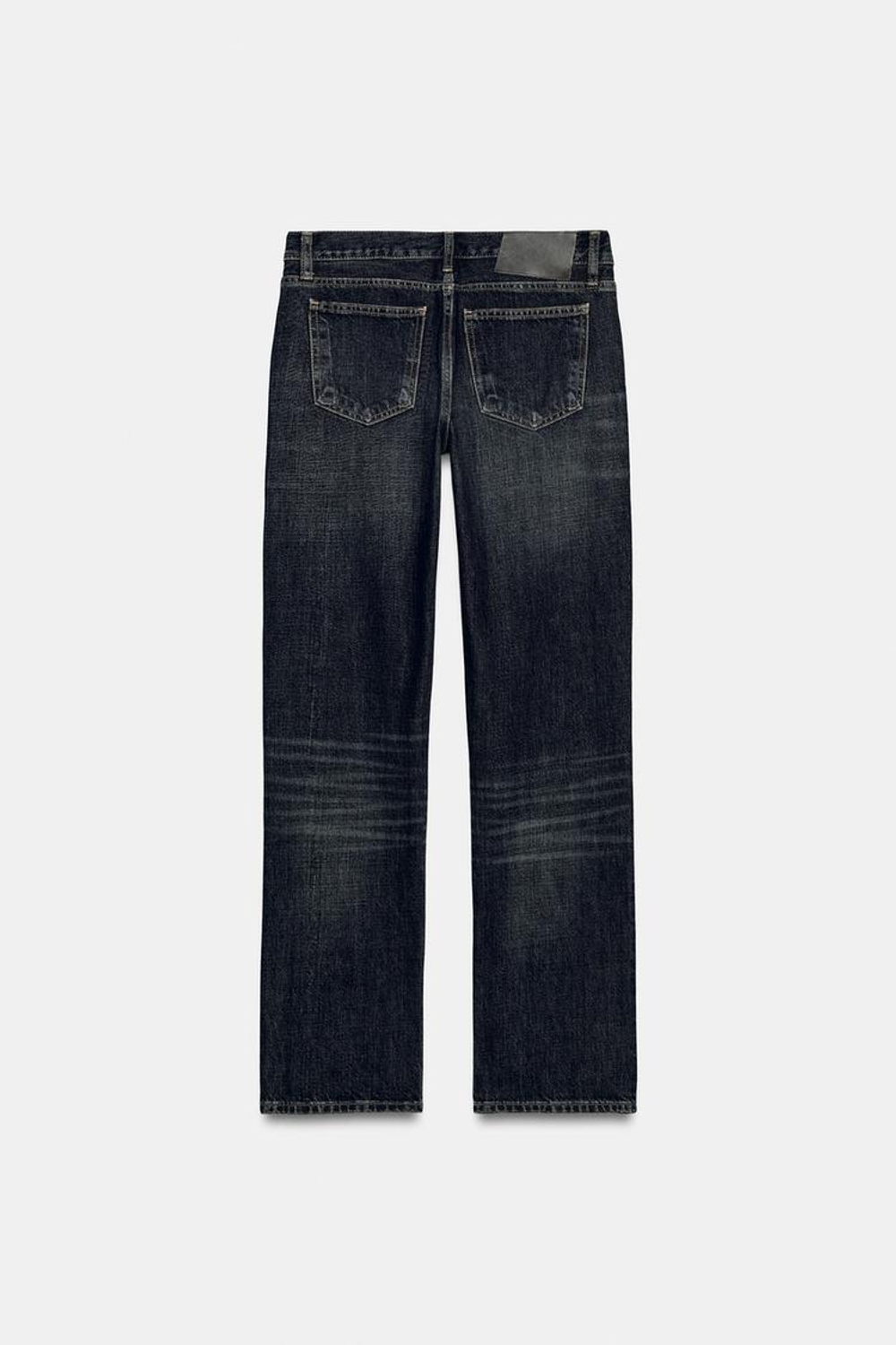 ZARA ДЖИНСЫ TRF STRAIGHT FIT СО СРЕДНЕЙ ПОСАДКОЙ, МОРСКОЙ СИНИЙ