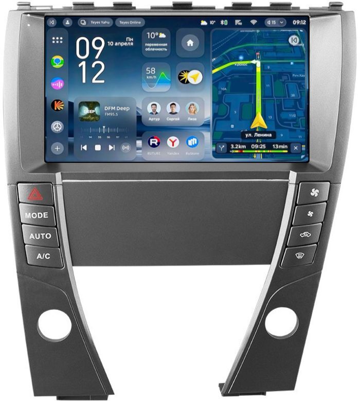 Магнитола для Lexus ES350 XV40 2009-2012 (ШГУ цветной, проводка C) - Teyes CC4-PRO монитор 9.5" 2K QLED на Android 13, Быстрейшая, Snapdragon 778G, ИИ, CarPlay, DSP, 4G SIM-слот