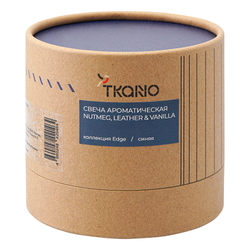 Свеча ароматическая Nutmeg Leather & Vanilla Tkano Edge синяя 60ч