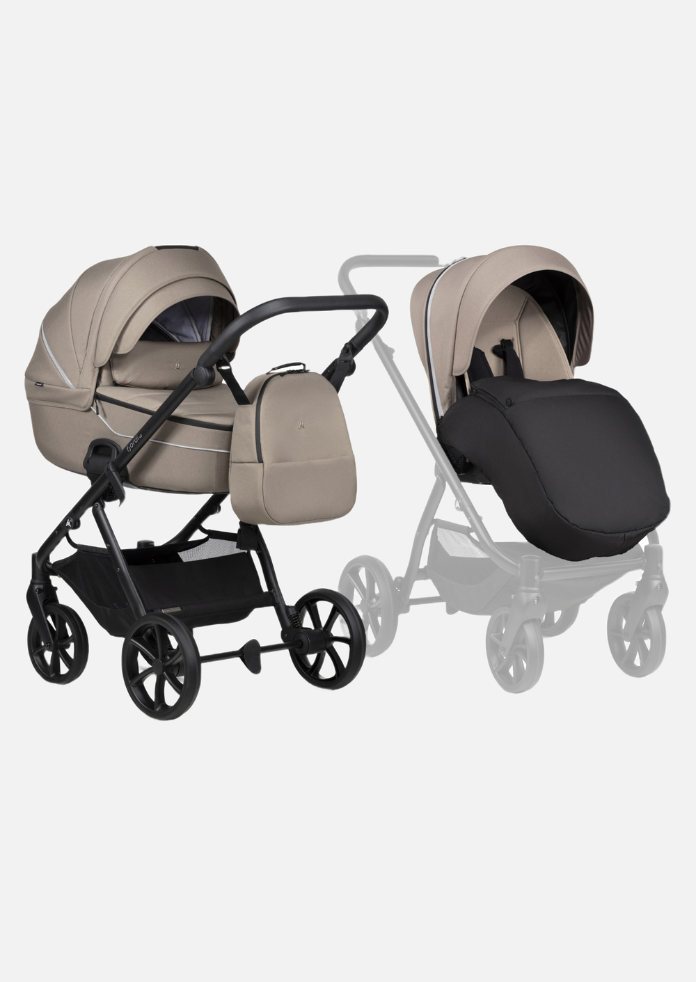 Детская коляска Noordi Fjordi Essential V2 2027 Серо-коричневый/ Taupe