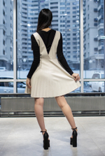 Платье Yu Ze Fashion из кожзама с пышной юбкой на широких регулируемых лямках