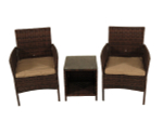 Комплект мебели из ротанга VIRGINIYA BALCONY SET brown