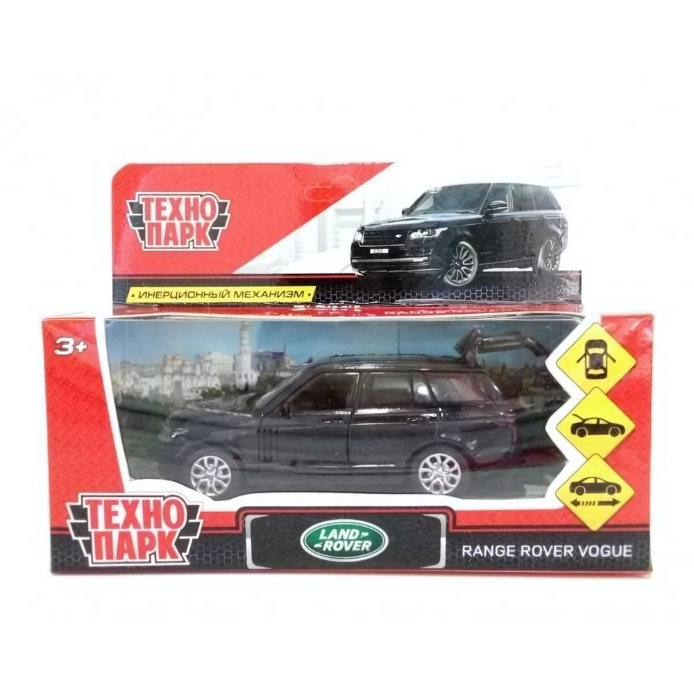 Модель ин. мет. "Range Rover Vogue" 12см, открыв. двери, чёрный, в коробка VOGUE-BK (Технопарк)