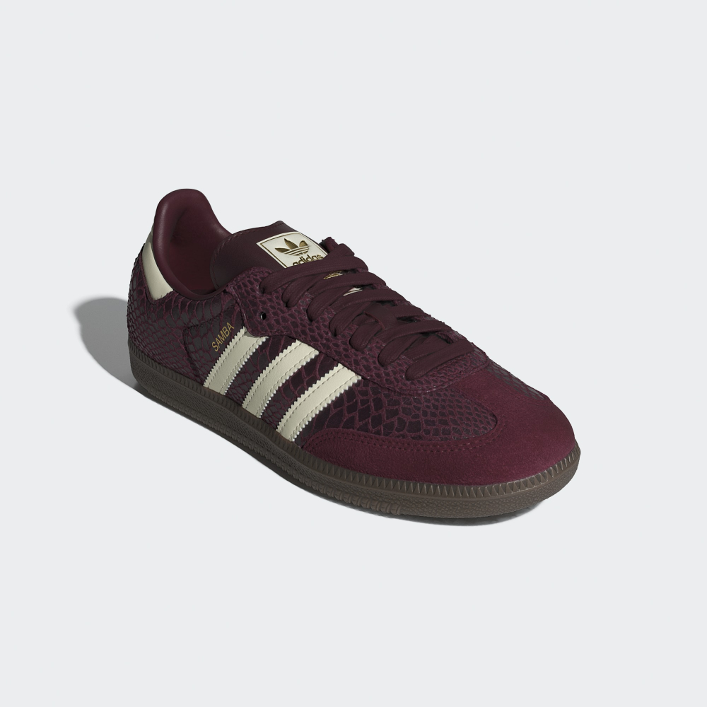 ADIDAS Кроссовки Samba OG с змеиным принтом, бордовый