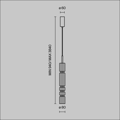 Подвесной светильник Ордо / Ordo 3000К 8Вт, MOD272PL-L12BS3K. TM Maytoni