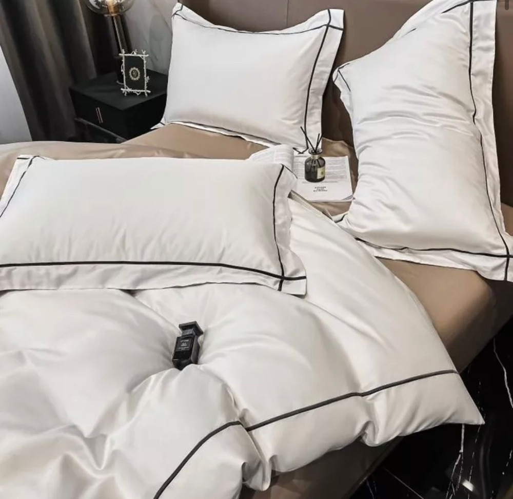 ZEPHYR HOME КПБ Двуспалка ЕВРО Мако-Сатин 100s Айвори