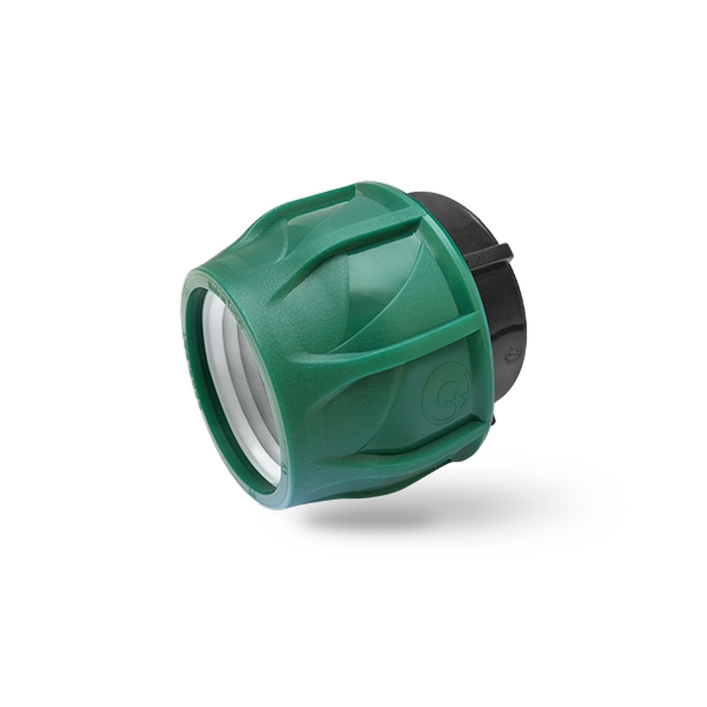 Заглушка цанговая для ПЭ трубы 110 POELSAN GREEN
